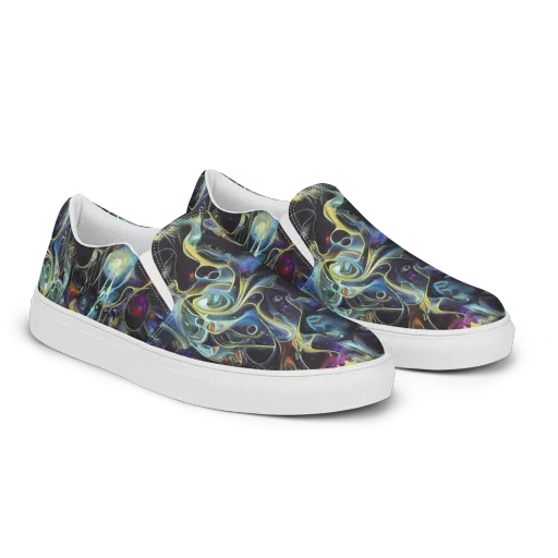 Galactic Enigma on a Women's Slip-On Canvas Shoes