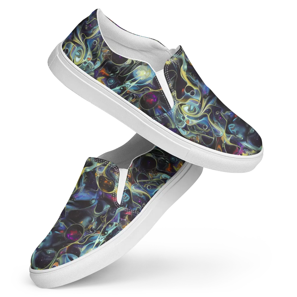 Galactic Enigma on Women's Slip-On Canvas Shoes — Front