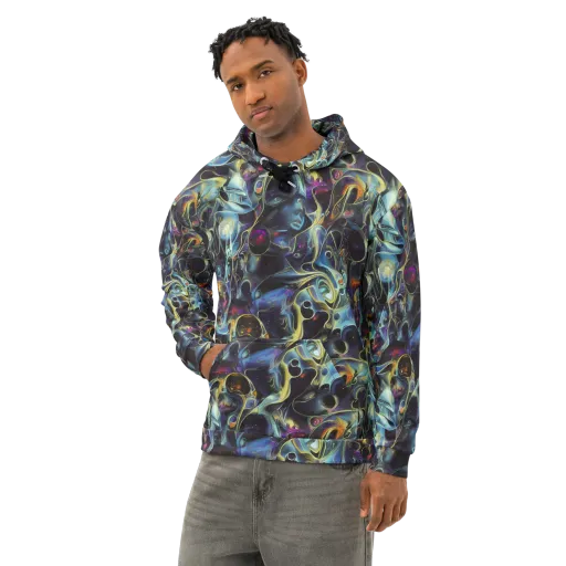 Galactic Enigma on a Cotton Hoodie