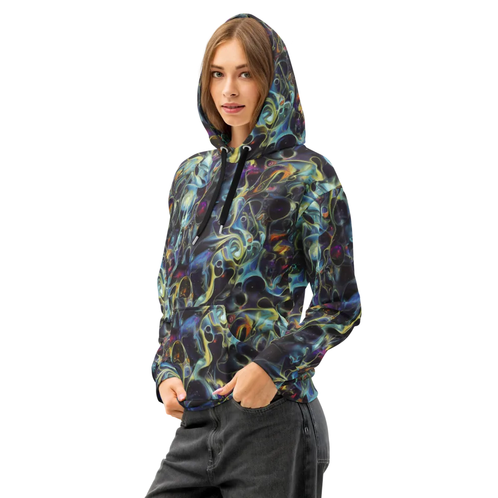 Galactic Enigma on Cotton Hoodie — Left Front