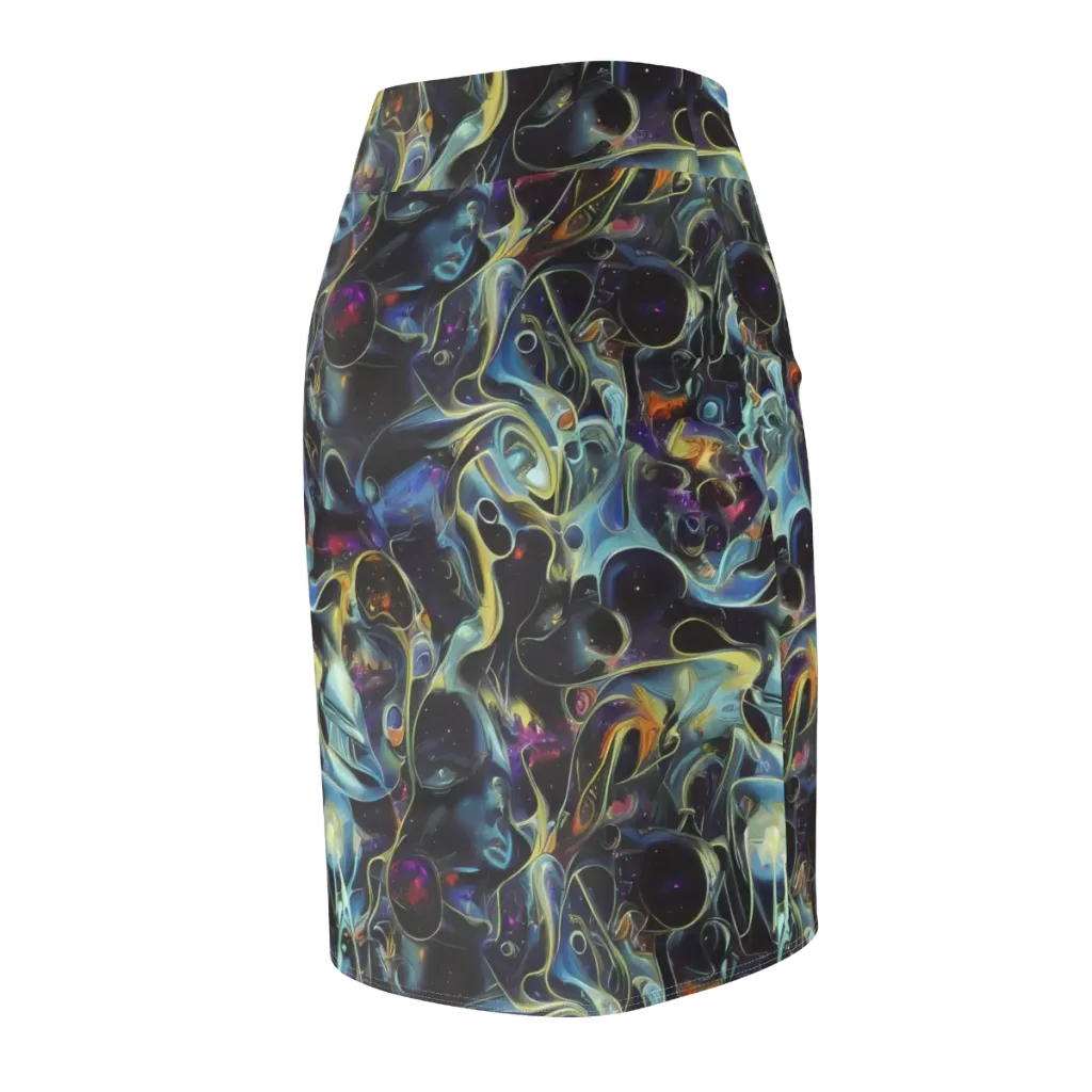 Galactic Enigma on Pencil Skirt — Back Side