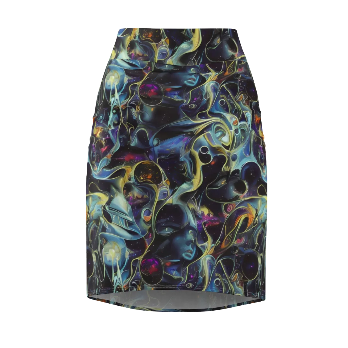 Galactic Enigma on Pencil Skirt — Front