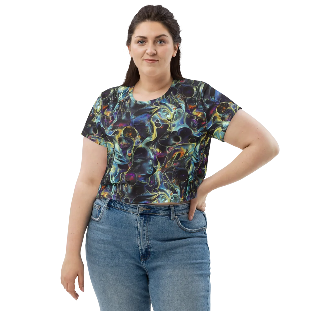 Galactic Enigma on Crop Tee — Front
