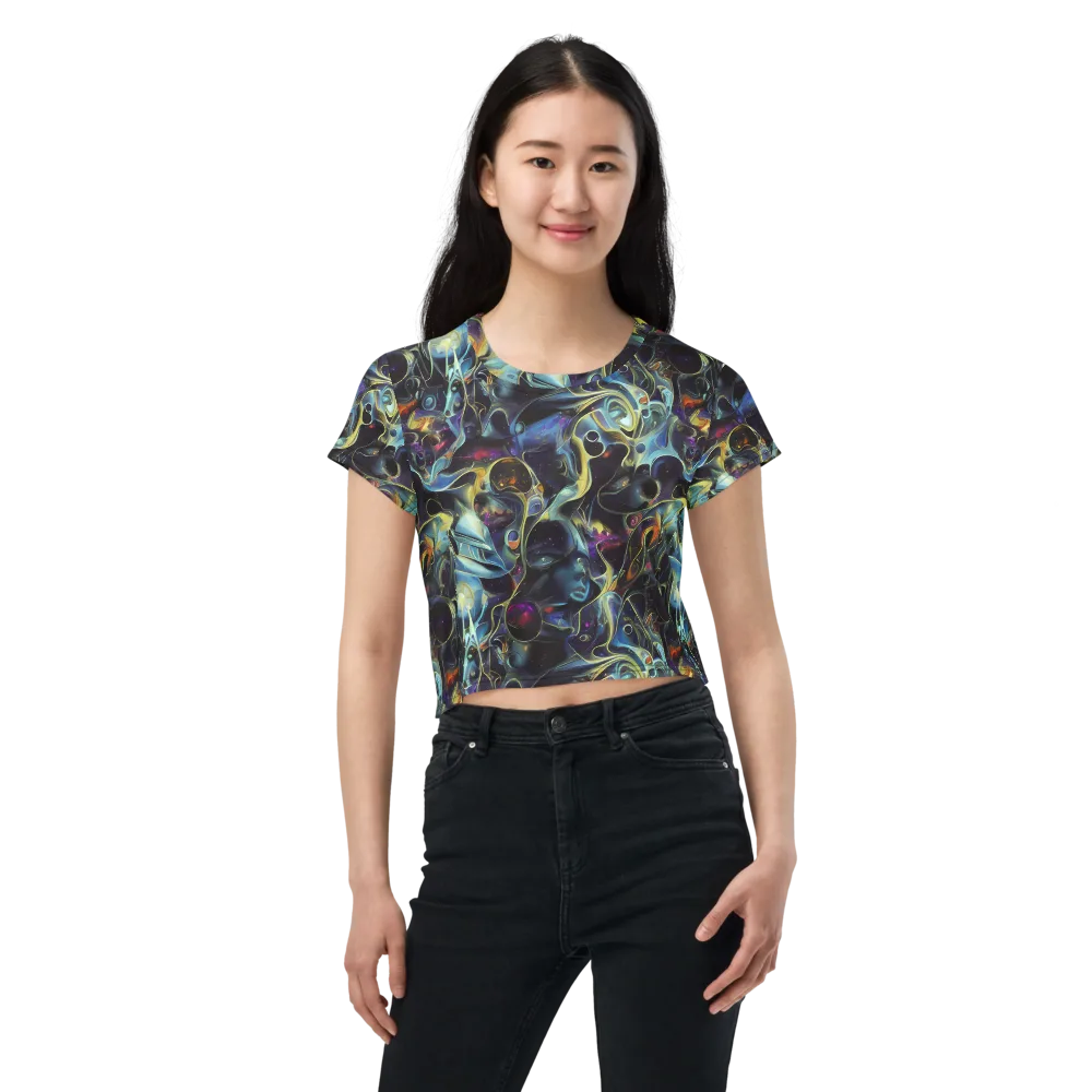 Galactic Enigma on Crop Tee — Front