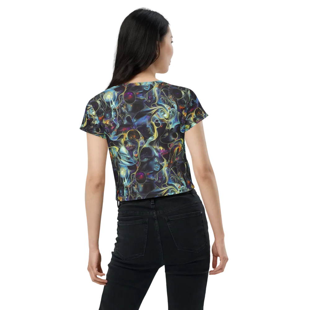 Galactic Enigma on Crop Tee — Back