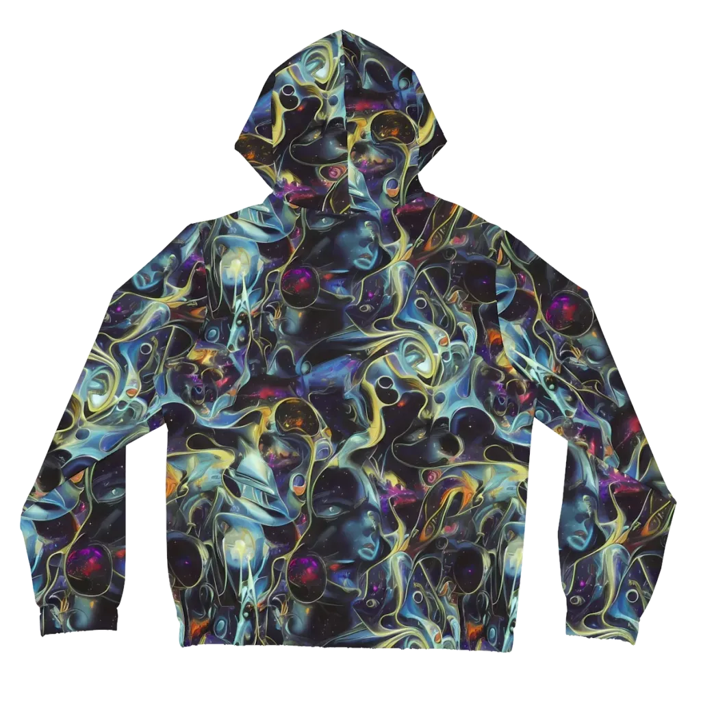 Galactic Enigma on Women's Full-Zip Hoodie — Back