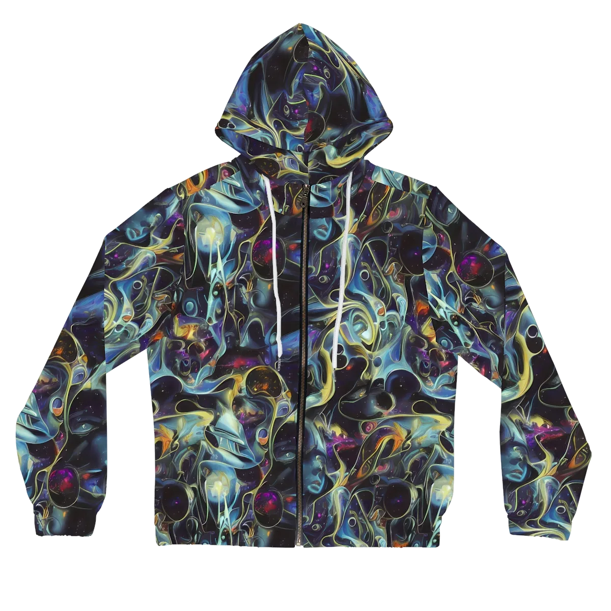 Galactic Enigma on Women's Full-Zip Hoodie — Front