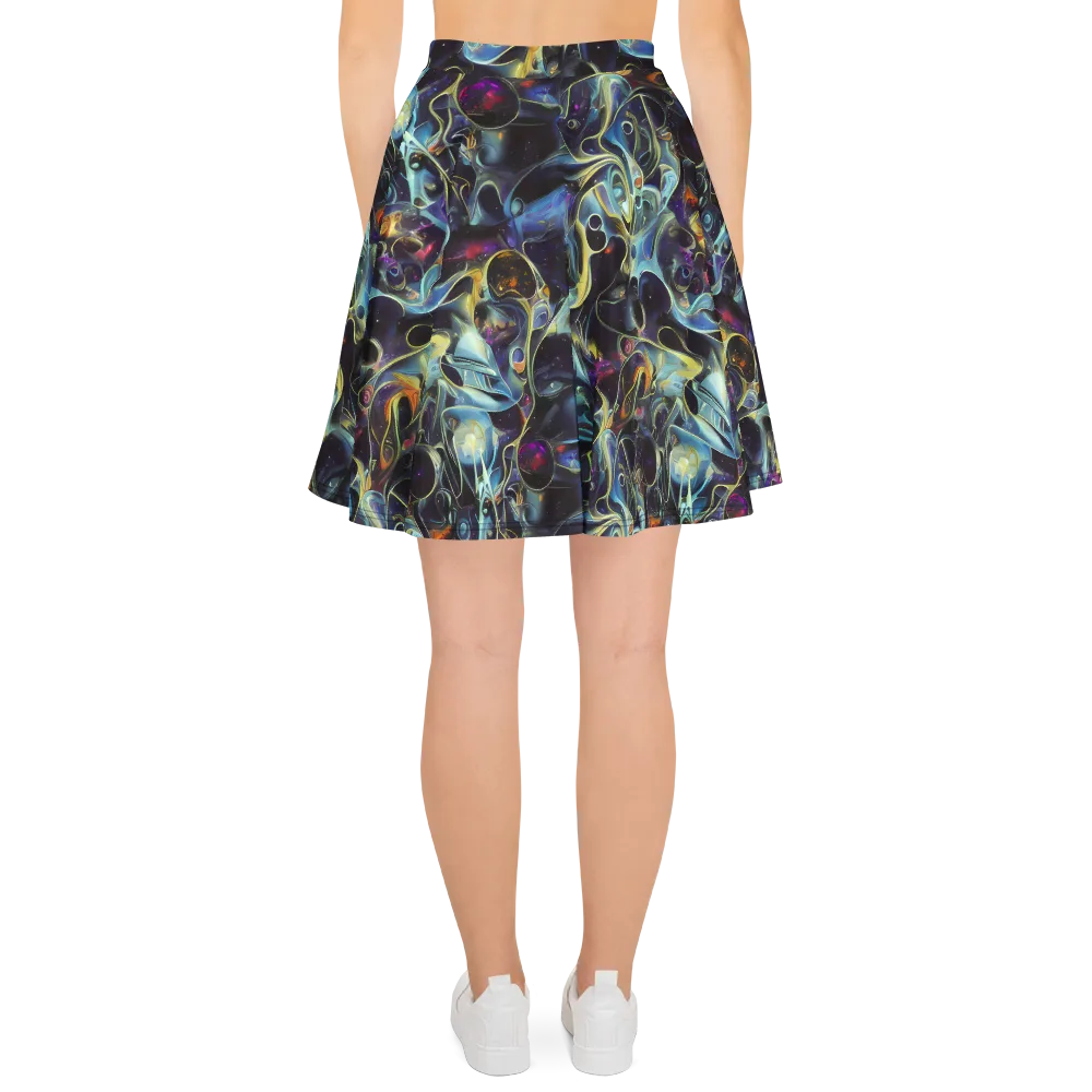 Galactic Enigma on Skater Skirt — Back