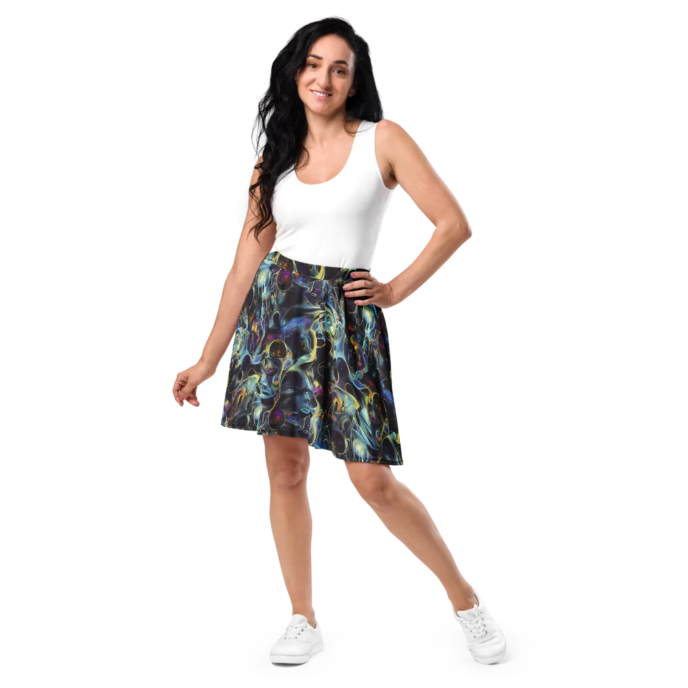 Galactic Enigma on Skater Skirt — Front
