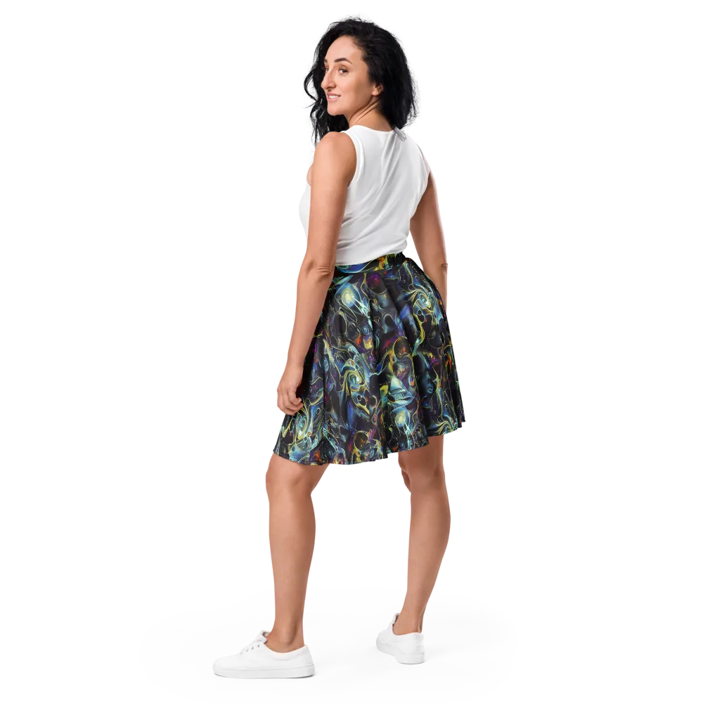 Galactic Enigma on Skater Skirt — Back