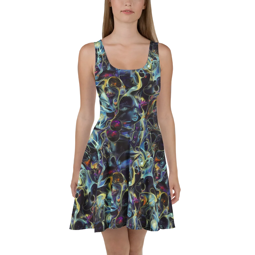 Galactic Enigma on Skater Dress — Front