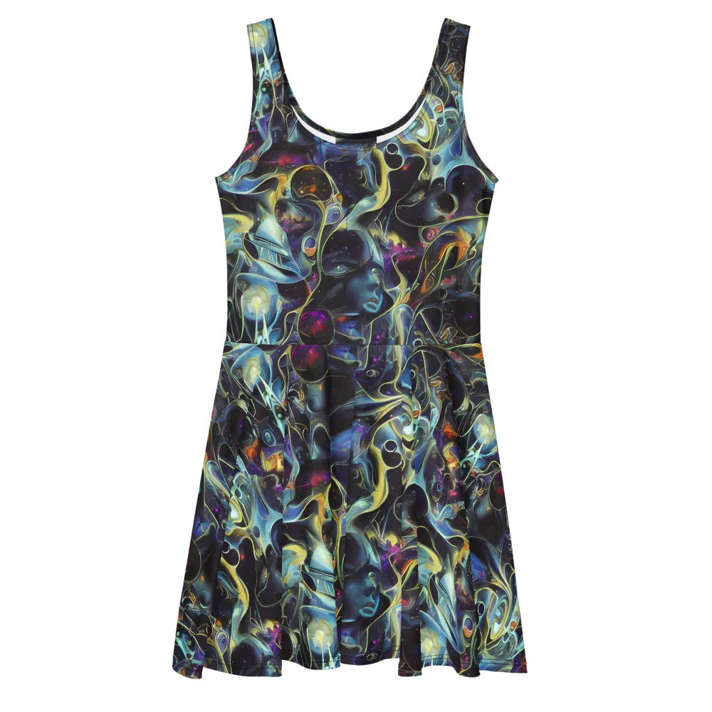 Galactic Enigma on Skater Dress — Front