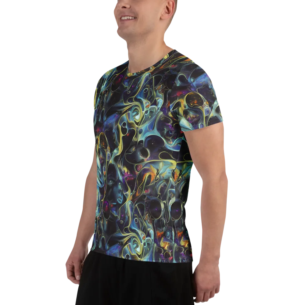 Galactic Enigma on Men's Athletic T-Shirt — Left