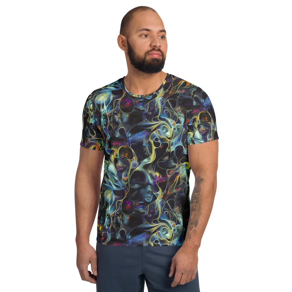 Galactic Enigma on Men's Athletic T-Shirt — Front