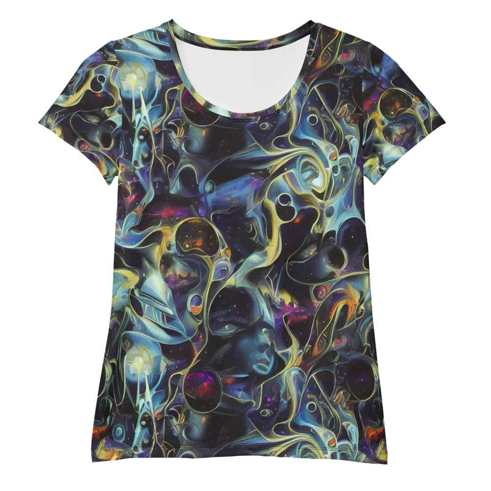 Galactic Enigma on Women's Athletic T-Shirt — Front