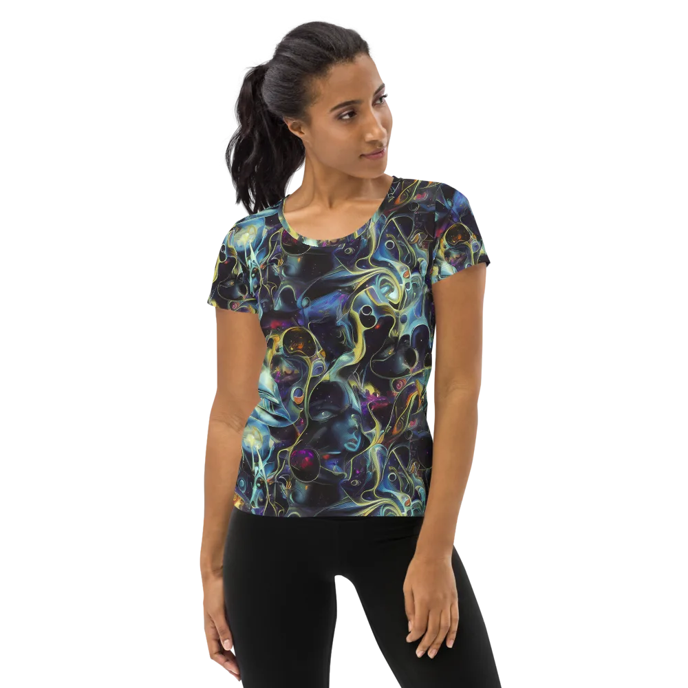 Galactic Enigma on Women's Athletic T-Shirt — Front