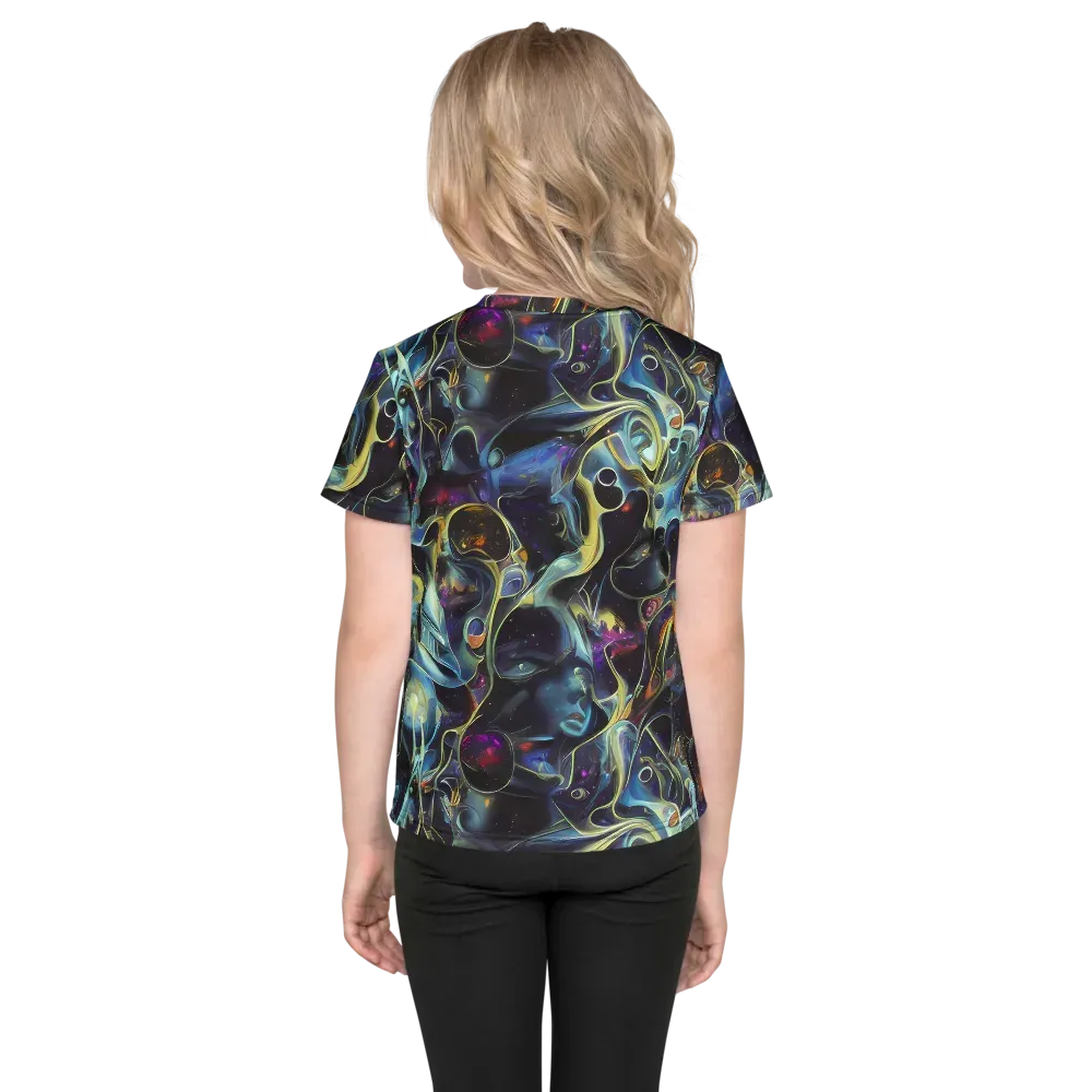 Galactic Enigma on Kids Crew Neck T-Shirt — Back
