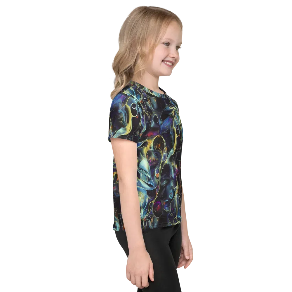 Galactic Enigma on Kids Crew Neck T-Shirt — Right
