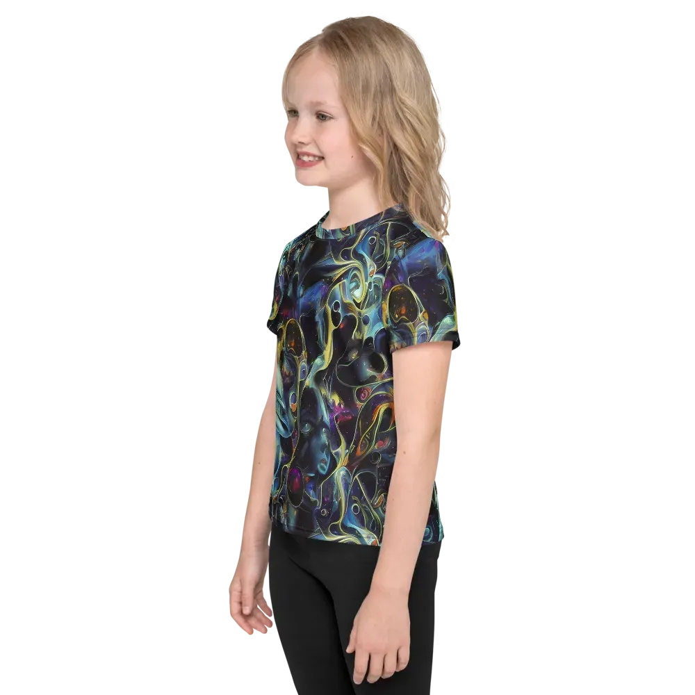 Galactic Enigma on Kids Crew Neck T-Shirt — Left