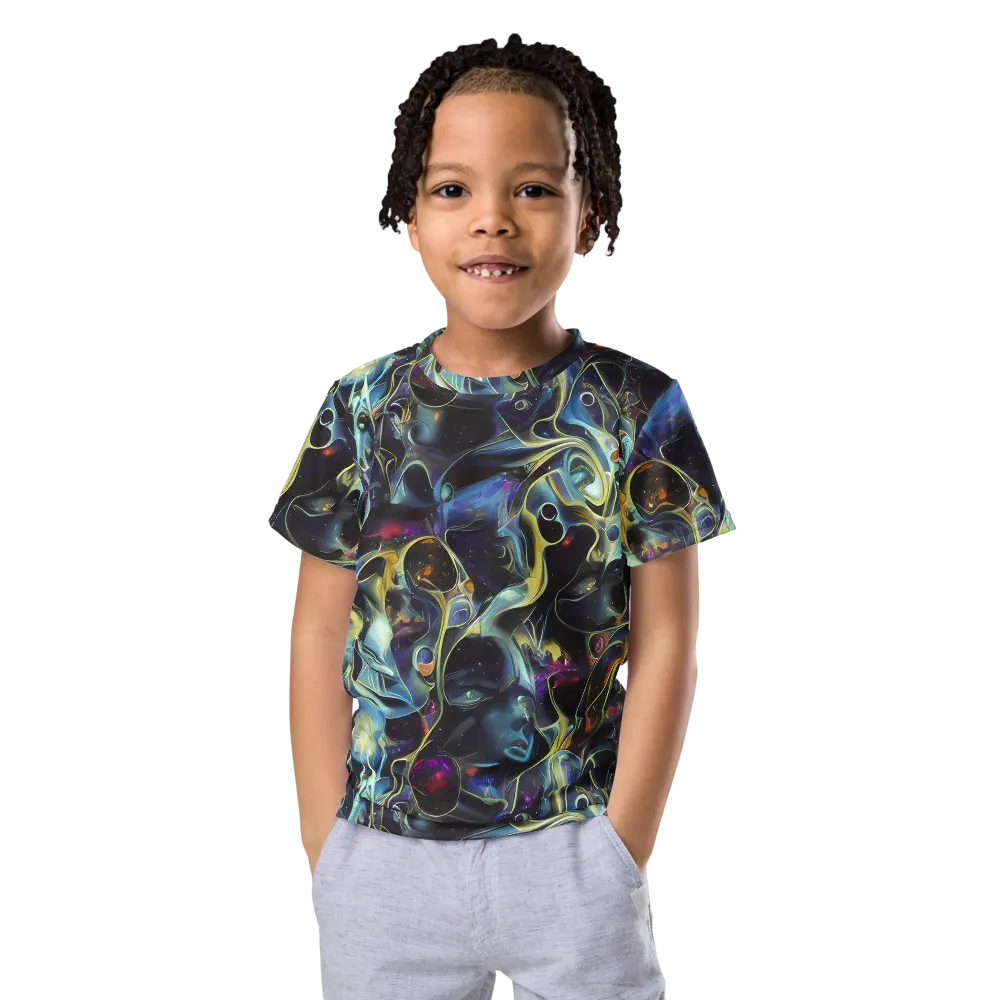 Galactic Enigma on Kids Crew Neck T-Shirt — Front