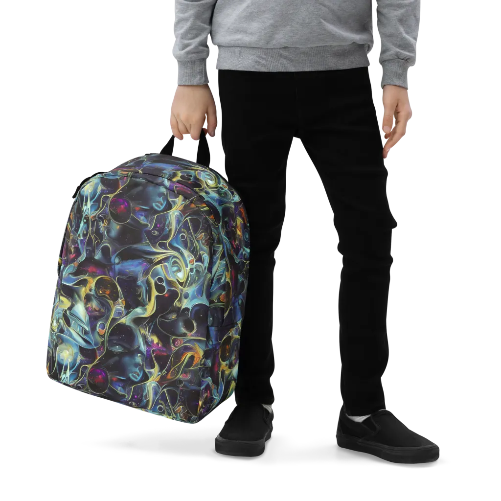 Galactic Enigma on Minimalist Backpack — Zoomed-in