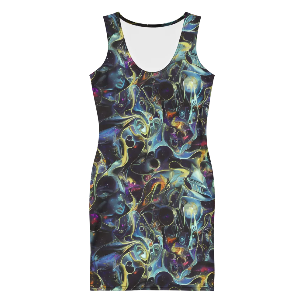 Galactic Enigma on Bodycon Dress — Front