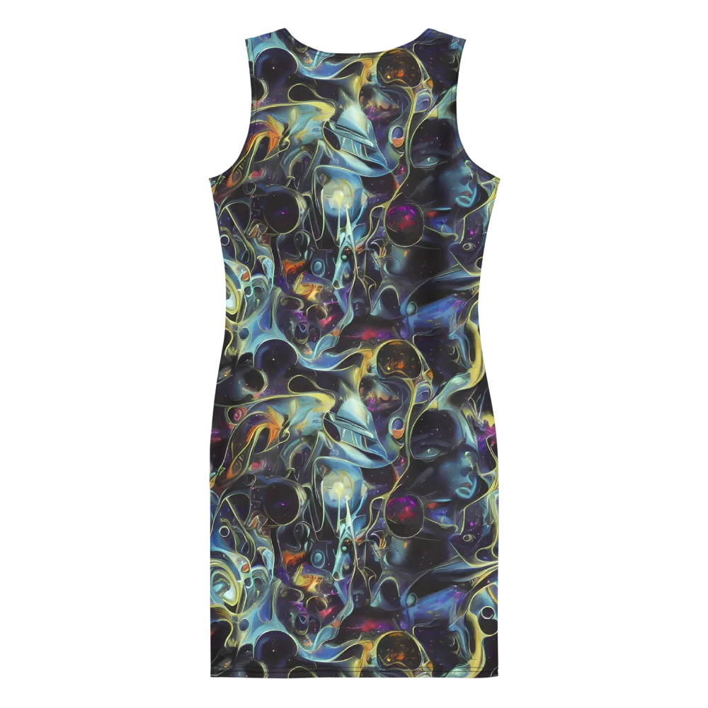 Galactic Enigma on Bodycon Dress — Back