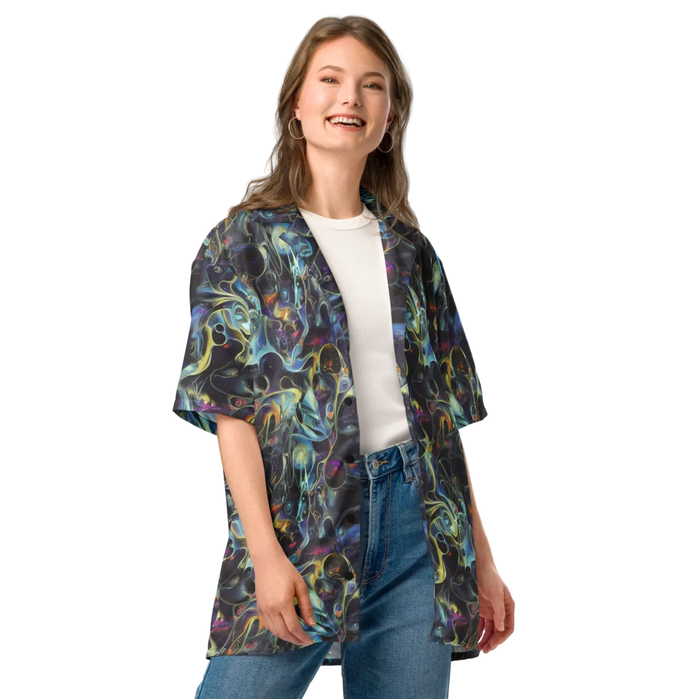 Galactic Enigma on Button Shirt — Front