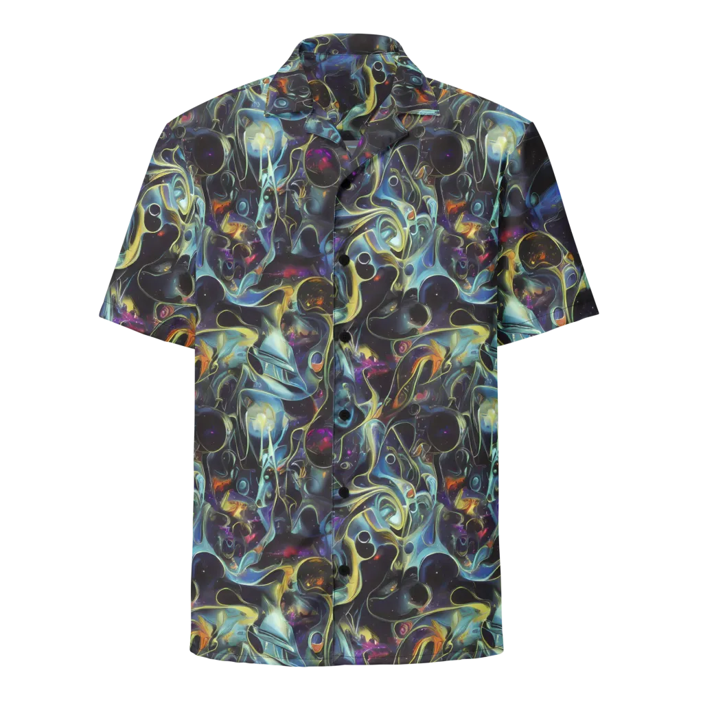 Galactic Enigma on Button Shirt — Front