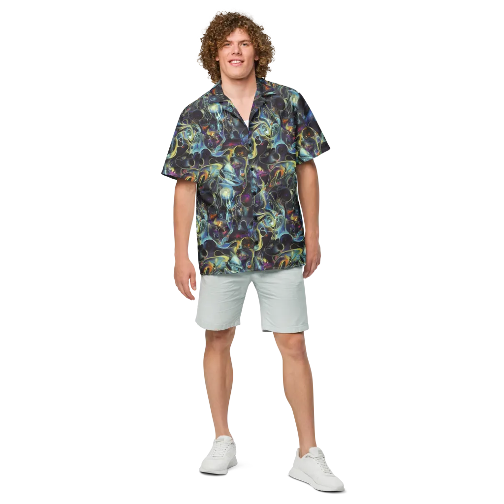 Galactic Enigma on Button Shirt — Front