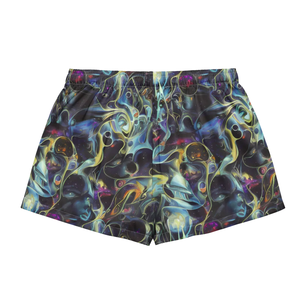 Galactic Enigma on Women's Pajama Shorts — Back