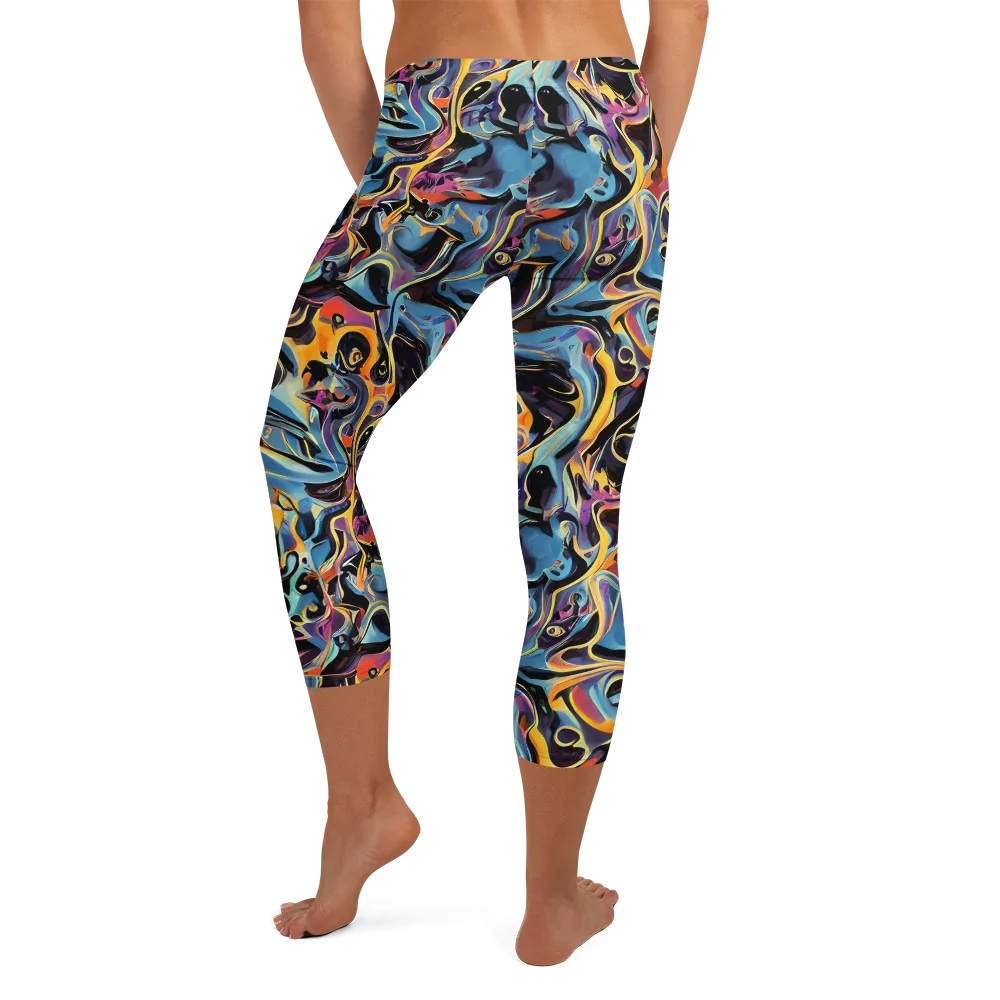 Newtonian Rhapsody on Capri Leggings — Back