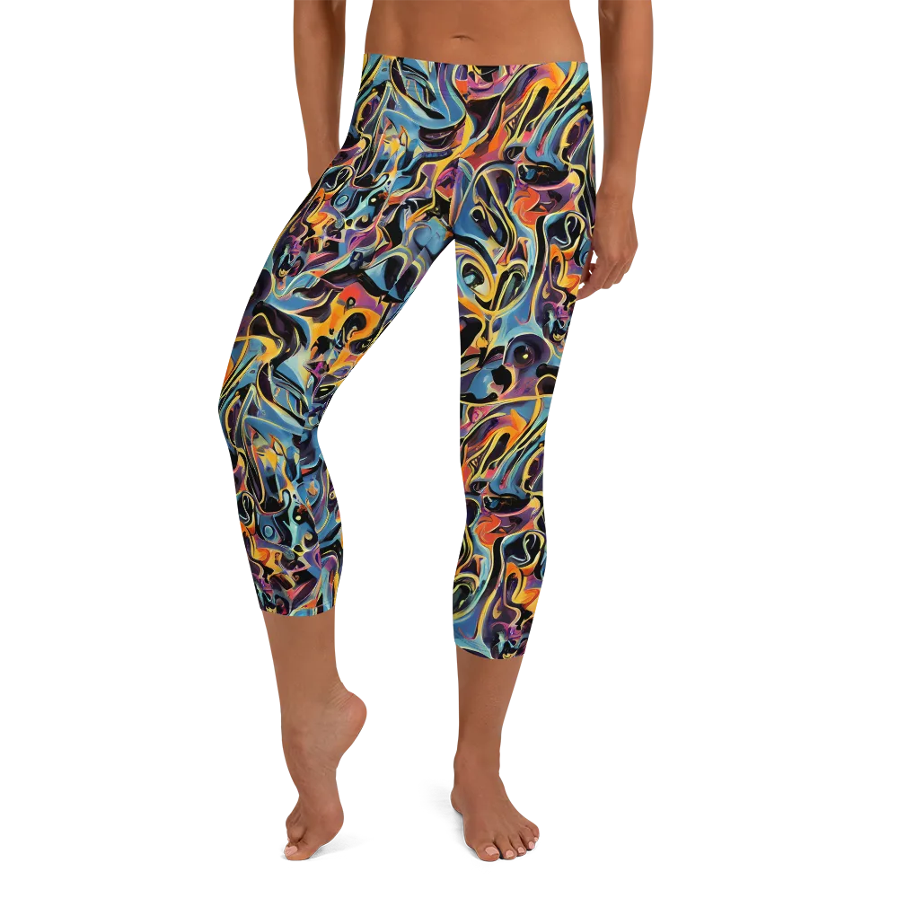 Newtonian Rhapsody on Capri Leggings — Front