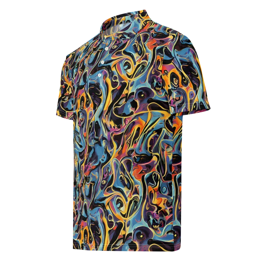 Newtonian Rhapsody on Men's Slim Fit Polo Shirt — Left Front