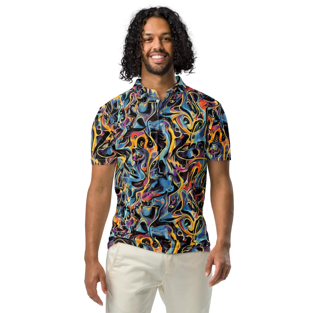 Newtonian Rhapsody on Men's Slim Fit Polo Shirt — Front