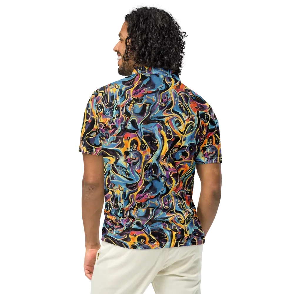 Newtonian Rhapsody on Men's Slim Fit Polo Shirt — Back