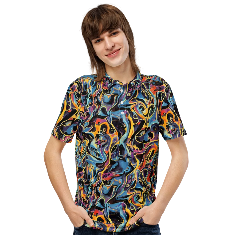 Newtonian Rhapsody on Men's Slim Fit Polo Shirt — Front