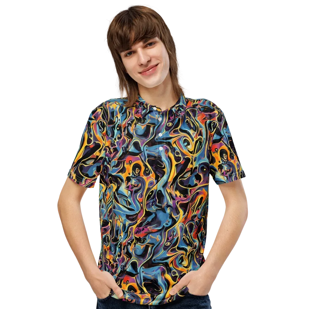 Newtonian Rhapsody on Men's Slim Fit Polo Shirt — Front