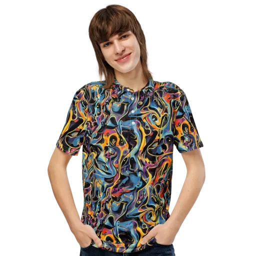 Newtonian Rhapsody on a Men's Slim Fit Polo Shirt