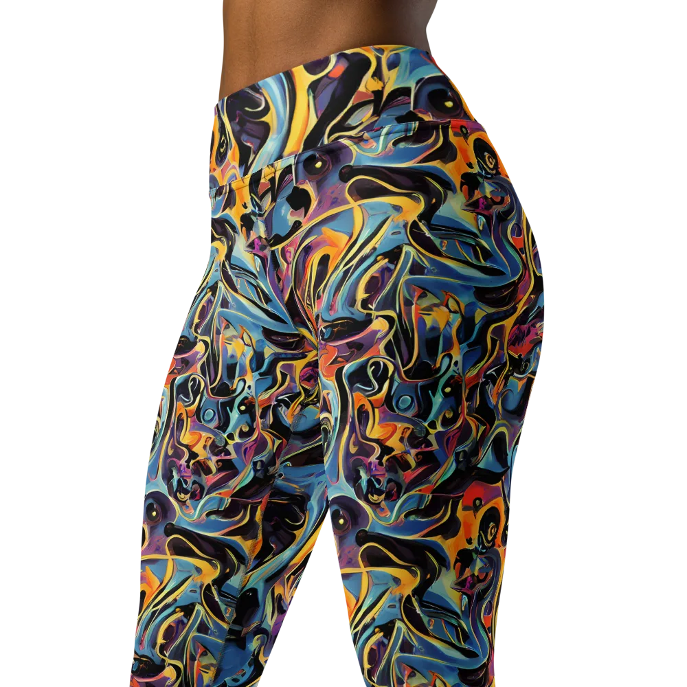 Newtonian Rhapsody on Yoga Leggings — Left Front