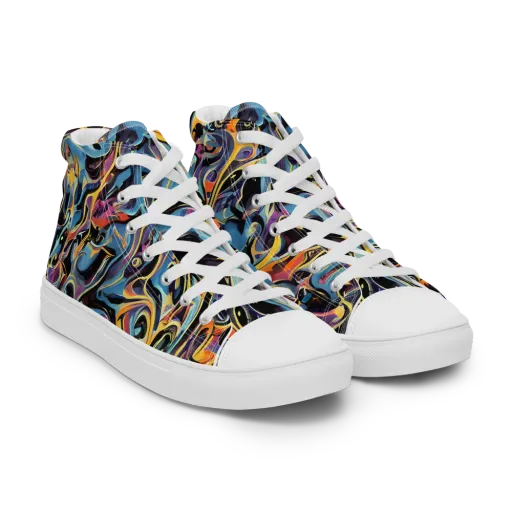 Newtonian Rhapsody on a Women's High Top Canvas Shoes