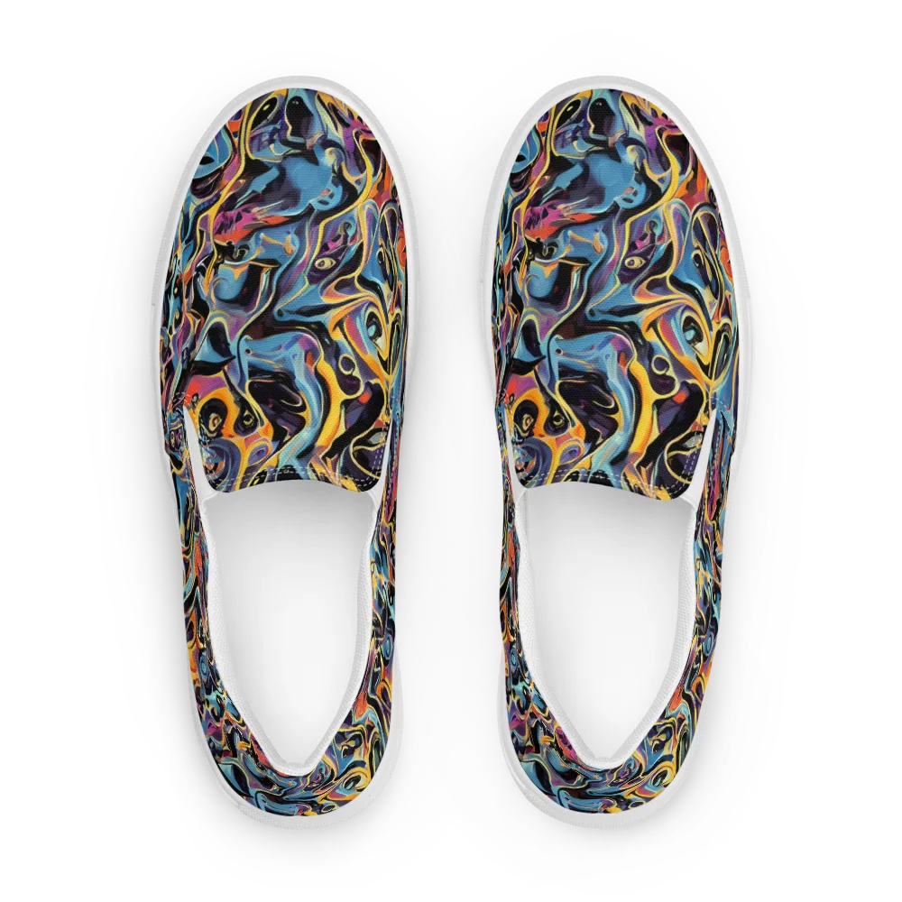 Newtonian Rhapsody on Men's Slip-On Canvas Shoes — Front
