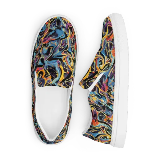 Newtonian Rhapsody on a Men's Slip-On Canvas Shoes
