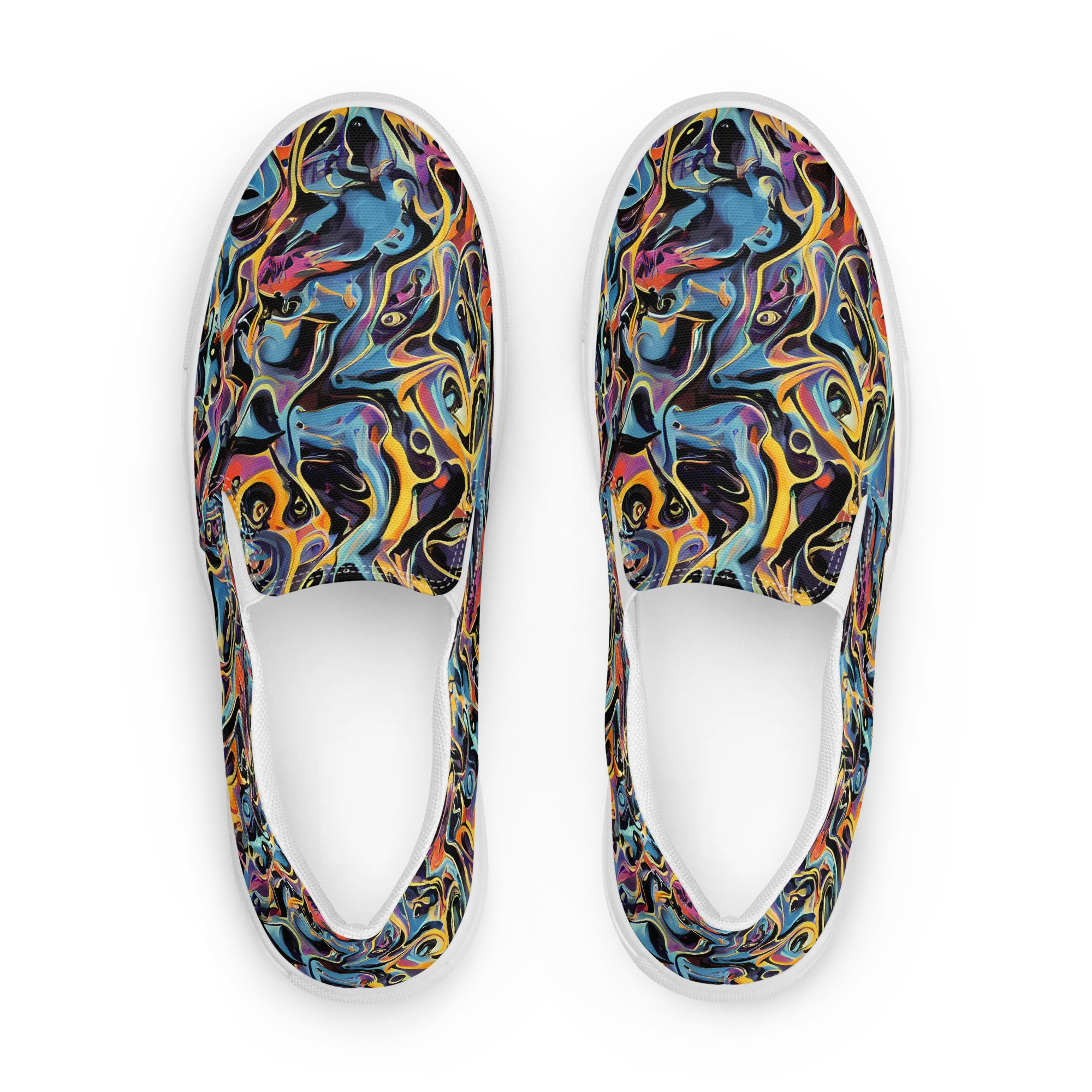 Newtonian Rhapsody on Women's Slip-On Canvas Shoes — Front