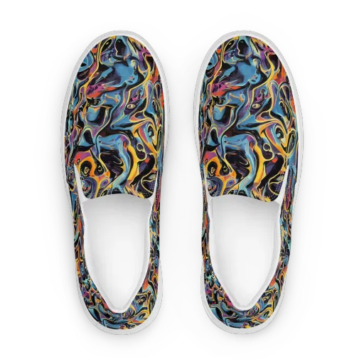 Newtonian Rhapsody on a Women's Slip-On Canvas Shoes