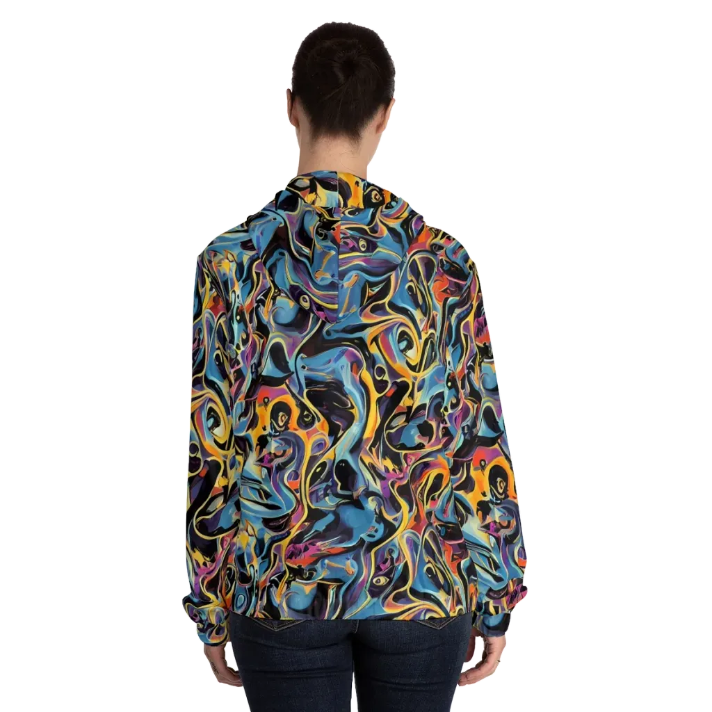 Newtonian Rhapsody on Women's Full-Zip Hoodie — Back On Person