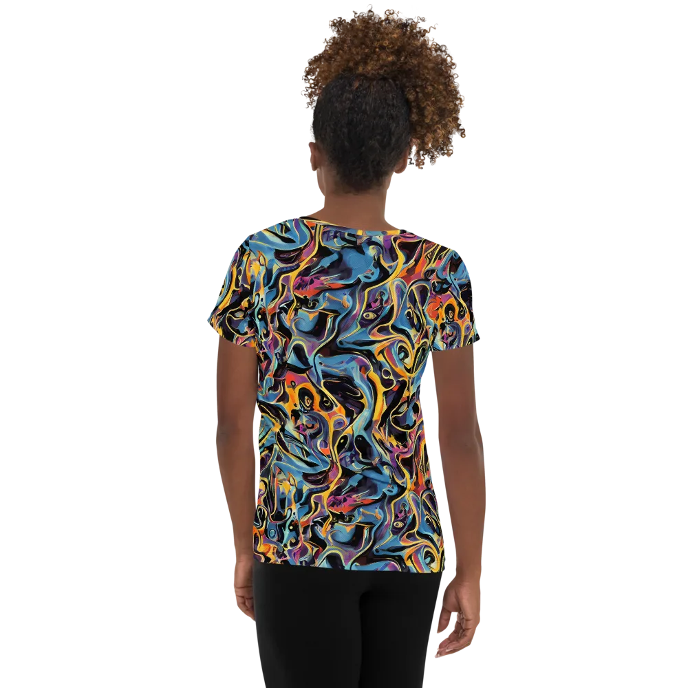 Newtonian Rhapsody on Women's Athletic T-Shirt — Back