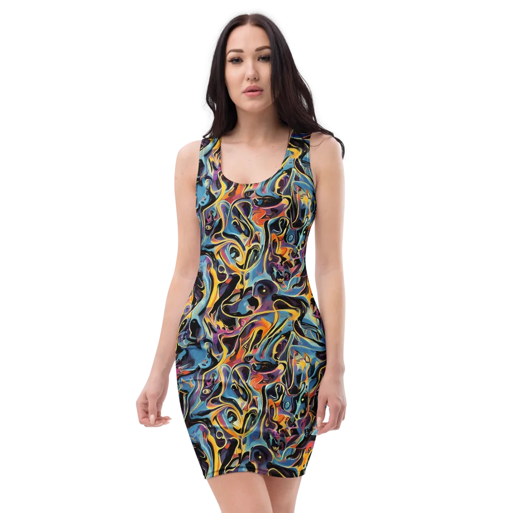 Newtonian Rhapsody on Bodycon Dress — Front