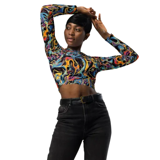 Newtonian Rhapsody on a Long Sleeve Crop Top
