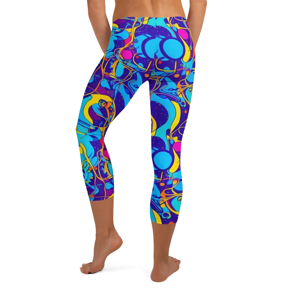 Spectral Tangle on Capri Leggings — Back